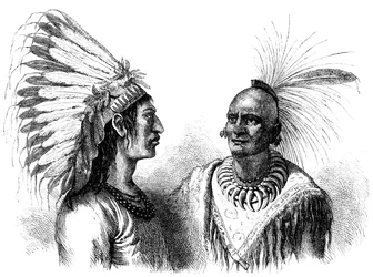 Indfødte amerikanske krigere, c1880
