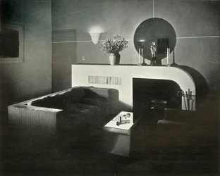 New York pent-house hjem af Raymond Loewy, designet af ham selv - Pejs, 1937.