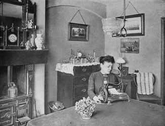 Nyt værelse i en modelbolig, London, c1900 1901