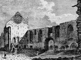 Nordvest udsigt over ruinerne af Winchester Palace, Southwark, London, c1900 1906