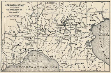 Norditalien - Illustration af kampagnerne i 1796 og 1797, 1896