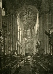 Norwich Cathedral. Koret, ser mod øst, 1898.