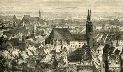 Nürnberg fra Murene, 1890.