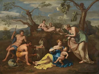 Nymfer, der fodrer barnet Jupiter, ca. 1650.