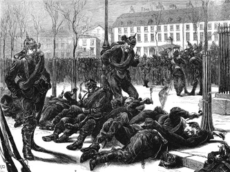 Besættelse af Paris af tyskerne efter den fransk-preussiske krig, marts 1871