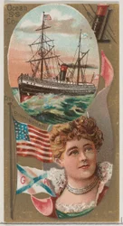 Ocean Steamship Company, fra Ocean and River Steamers-serien N83 for Duke brand cig..., 1887.