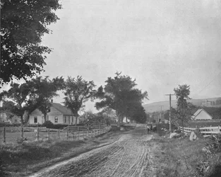 På vej til Echo Lake, White Mountains, New Hampshire, USA, c1900.