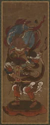 En af de tolv devaer: Fu-ten Vayu, slutningen af det 15.-begyndelsen af det 16. århundrede.