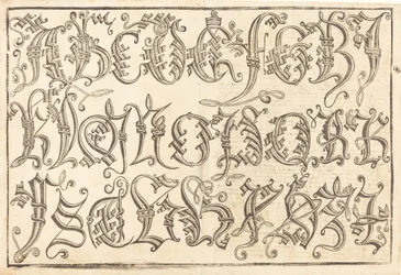 Ornamental alfabet, 14801490.