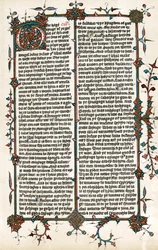 Side fra Wycliffes oversættelse af Bibelen til engelsk, c1400