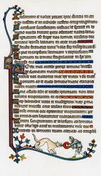 Side med dekoreret tekst, 1284-1316