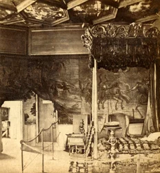 Palace of Holyrood. Queen Marys soveværelse, c1912.
