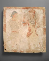 Panel med guden Pharro og tilbeder, ca. 3. århundrede e.Kr.