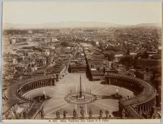 Panorama fra Peterskirken, Rom, ca. 1860