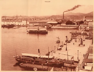 Panorama over Quais i Toulon, 1930.