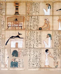 Papyrus, Balsamering, Anubis, oldægyptisk, c10. århundrede f.Kr