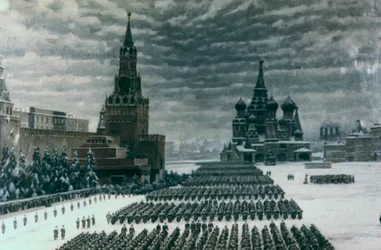 Parade på Den Røde Plads, december 1947, Moskva, Rusland
