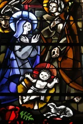 Paris, Frankrig Saint-Dominique kirke farvet glas: Krybbe, Paris, Frankrig