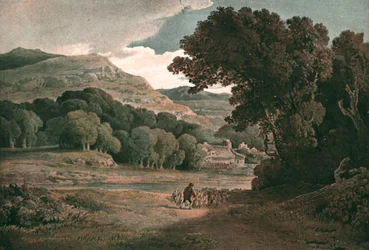 Pastoralt Landskab, c1900.