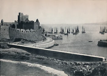 Peel - Det gamle slot og havnen, 1895