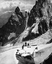 Peteret-ryggen, Mont Blanc, Frankrig, begyndelsen af det 20. århundrede