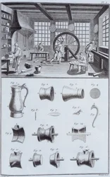 Tinfremstilling, c1750
