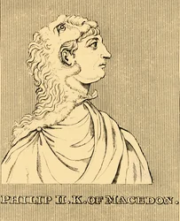 Filip II, konge af Makedonien, 382-336 f.Kr., 1830.
