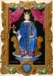 Philippe IV le Bel Fra Recueil des rois de France, af Jean Du Tillet (1500-tallet).