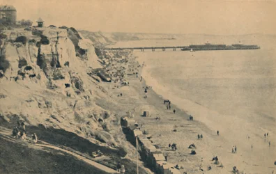 Pier and Sands fra Dudley Chine Boscombe Pier i afstand, 1929