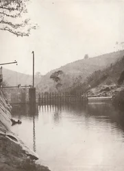 Pirahy Diversion Dam fra opstrøms for Rio Light and Power Works, 1914