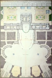 Planer for transformationen af Versailles, Frankrig, 1780