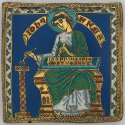 Tavle med Sankt Johannes Evangelisten, tysk, ca. 1175-1200.