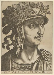 Plade 11: Titus Vespasian ser til højre, fra 