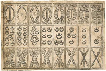 Spillekort, 1400-tallet.