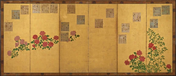 Digtpapirer og roser, Edo-perioden, 1615-1868.
