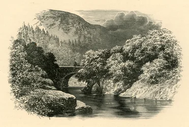Aberglaslyn Bridge, North Wales, c1890.