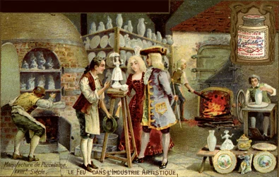 Porcelænsfremstilling i 1700-tallet Fra en fransk annonce