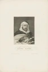 Portræt af Abdelkader ibn Muhieddine 1808-1883, ca 1860.
