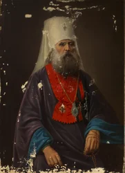 Portræt af ærkebiskop Iriney Klementyevsky af Pskov 1753-1818, begyndelsen af 1800-tallet