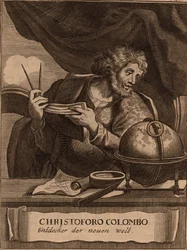 Portræt af Christopher Columbus, 1681.