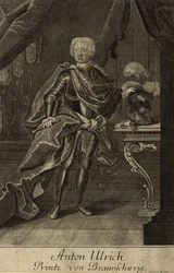 Portræt af hertug Anthony Ulrich af Brunswick 1714-1774, um 1700