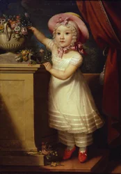 Portræt af Ekaterina Dmitrievna Obreskova 1822-1874, ca 1825