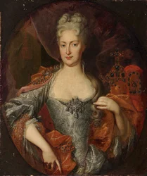 Portræt af Elisabeth Christine af Brunswick-Wolfenbüttel 1691-1750, Holy Roman..., ca 1720.