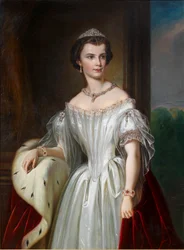 Portræt af Elisabeth af Bayern, 1854.