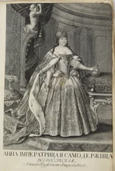 Portræt af kejserinde Anna Ioannovna 1693-1740, 1730