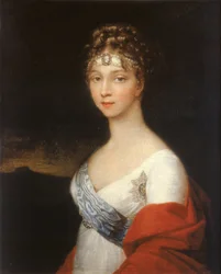 Portræt af kejserinde Elizabeth Alexeievna, prinsesse Louise af Baden 1779-1826, efter 1806