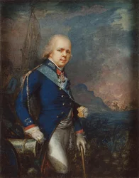 Portræt af storhertug Konstantin Pavlovich af Rusland 1779-1831 før slaget ved Novi, 1799