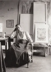 Portræt af Hilma af Klingt 1862-1944, ca. 1900