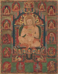 Portræt af Jnanatapa Overværet af Lamas og Mahasiddhas, ca. 1350.