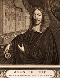 Portræt af Johan de Witt 1625-1672 Fra: Krigsscene, 1675.
